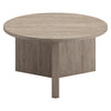 32" Gray Grain Round Coffee Table