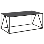 45" Black Steel Rectangular Coffee Table