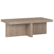 44" Gray Manufactured Wood Rectangular Coffee Table