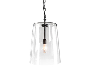 Single Glass Dimmable Semi-Flush Ceiling Light With Clear Shades