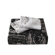 Black Gray And White Twin Microfiber 1400 Thread Count Machine Washable Duvet Cover Set