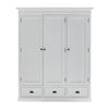 62" Off White Solid Wood Frame Standard Curio Cabinet With Six Shelves