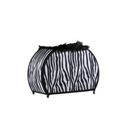 12" Black And White Funky Zebra Pattern Novelty Table Lamp