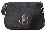 Varenne Dusk/Black Leather Shoulder Bag