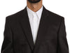 Brown Slim Fit 2 Piece Wool Silk Suit