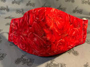 Red Roses Face Mask by Rebel, Made in USA