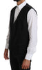 Black Wool  Waistcoat Formal Gilet Vest