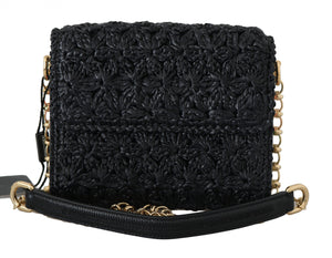 Black Raffia Crossbody Borse Millennials Purse