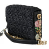 Black Raffia Crossbody Borse Millennials Purse