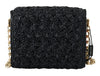 Black Raffia Crossbody Borse Millennials Purse