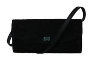 Black Floral Lace Evening Long Clutch Borse Cotton Bag