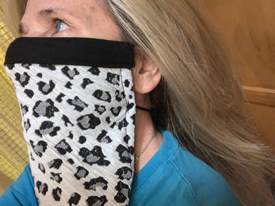 Leopard Face Mask Drape, Scarf Mask, Very Breathable!