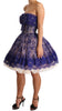 Purple Lace Ballerina Tulle Strapless  Dress