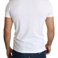 White Cotton Top Paradiso Crown Mens T-shirt