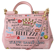 Pink Amore Shoulder Purse Borse Satchel SICILY  Bag