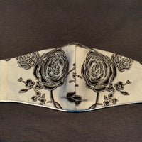 Black Rose Lace Face Mask by Rebel, Made in USA