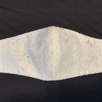 Cream Floral Lace Face Mask by Rebel, Made in USA