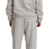 Gray Cotton Sweater Pants Tracksuit  Set