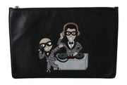 Black #DGFAMILY DJ Patch Clutch Hand Pouch