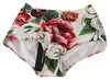White Floral Print Beachwear Bottom Bikini