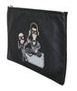 Black #DGFAMILY DJ Patch Clutch Hand Pouch