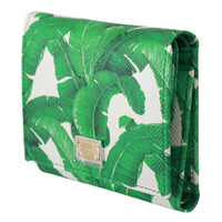 Banana Leaves Leather Trifold Credit Card Clutch Wallet