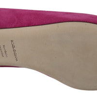 Pink Bellucci Suede Crystals Flats Slipper Shoes