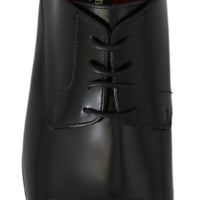 Black Leather Crystal Dress Mens Shoes