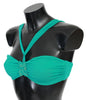 Blue Green Nylon Bikini Tops Swimsuit Beachwear