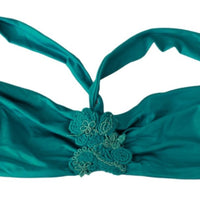 Blue Green Nylon Bikini Tops Swimsuit Beachwear