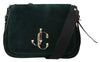 Varenne Dark Green/Black Leather Shoulder Bag