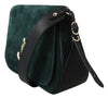 Varenne Dark Green/Black Leather Shoulder Bag