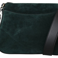 Varenne Dark Green/Black Leather Shoulder Bag