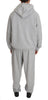 Gray Cotton Sweater Pants Tracksuit