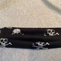 Skulls & Crossbones Face Mask by Rebel, 3 Pleat, Made in USA