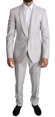 Light Gray Single Breasted 2 Piece Suit