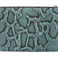 Dolce & Gabbana Blue Snakeskin BOOK Shoulder Leather Bag