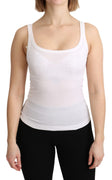 White T-shirt Sleeveless Tank Cotton Top