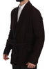 Bordeaux Robe Coat Mens Wrap  Jacket