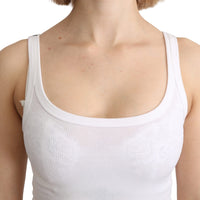 White T-shirt Sleeveless Tank Cotton Top