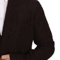 Bordeaux Robe Coat Mens Wrap  Jacket