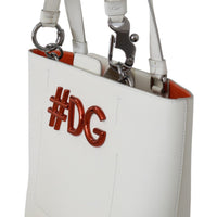 White #DG Women Hand Tote Borse Leather BEATRICE Bag