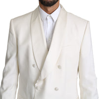 White Double Breasted 3 Piece MARTINI Suit