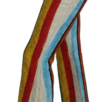 Multicolor Stripes Flared Brocade Pants