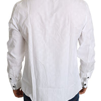 White DG Crown Patch Dress 100% Cotton Shirt