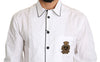 White DG Crown Patch Dress 100% Cotton Shirt