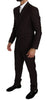 Bordeaux Wool Slim 3 Piece MARTINI Suit