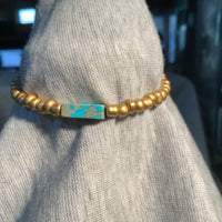 Jasper Bar with 4mm Gold Beads Bracelet