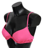 Pink Embroidered Swimsuit Bikini Top