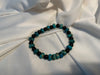 Turquoise Jasper 8mm with Black Matte Glass Beaded Bracelet
